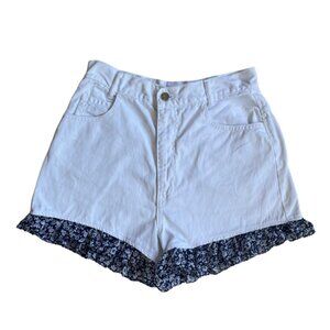 vintage paris blues high waisted white denim shorts with size 11